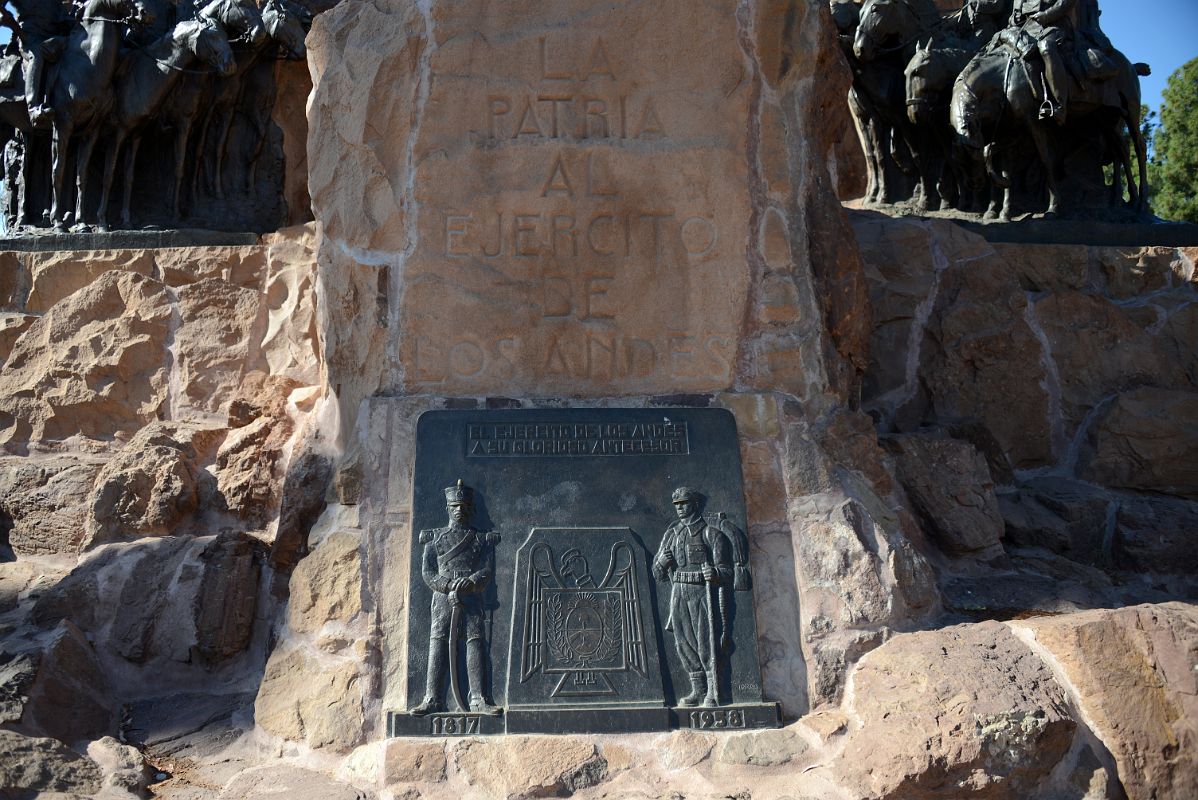 15-05 Plaque El Ejercito de los Andes A Su Glorioso Antecesor At Cerro de la Gloria The Hill of Glory In Mendoza